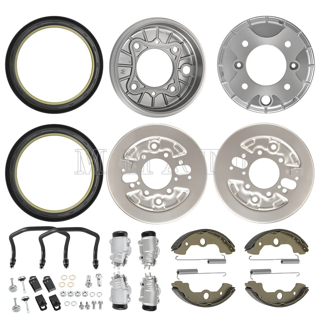 Front Brake Drum Wheel Cylinder Shoes Kit for Honda Foreman 400 TRX400FW (2002–2003)