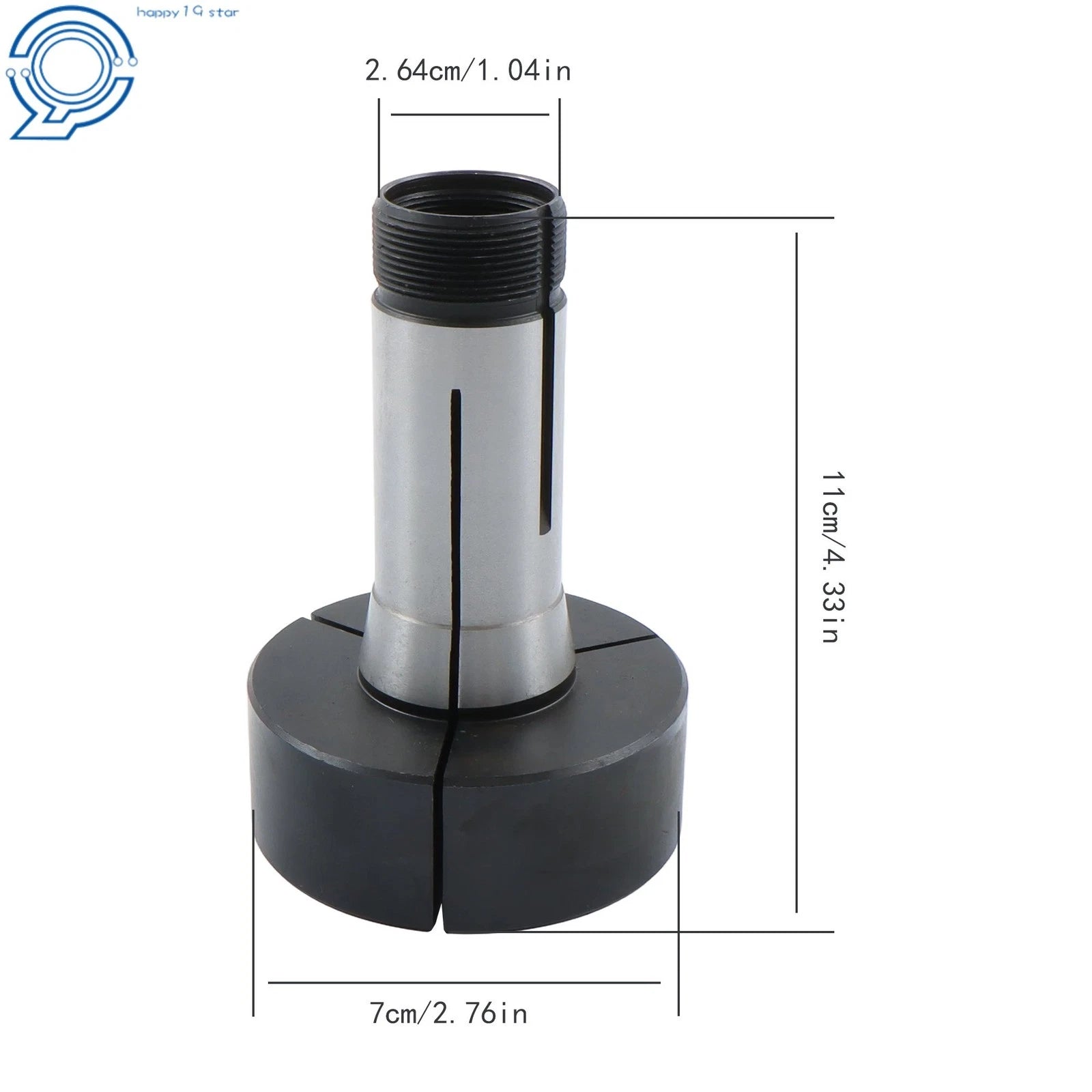 3 Inch Step Collet for Lathe Machining (Hardened Steel)