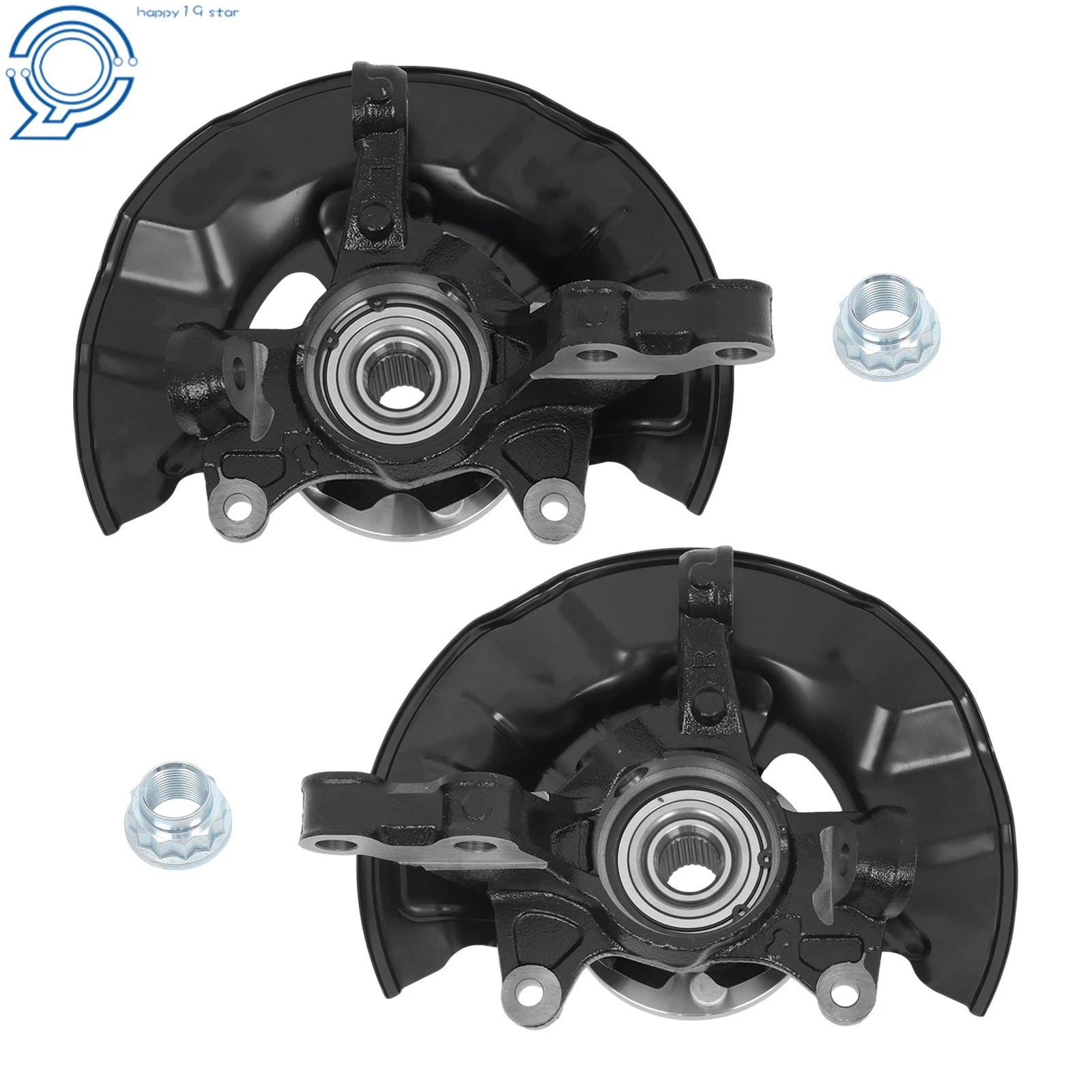 Pair Front Wheel Bearing Hub Knuckle Assembly for Toyota Corolla (2014–2018) 698-476