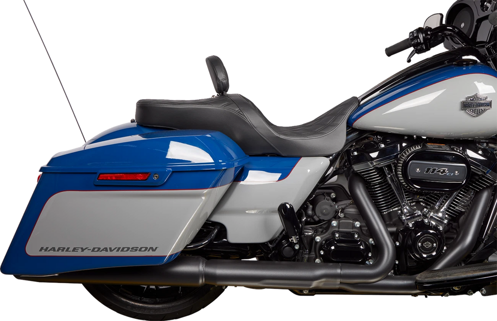 EZ Glide II Backrest for Drag Specialties Seats (Small, Vinyl, Double Diamond)
