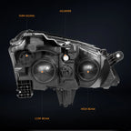 Projector Headlights for Tacoma (2016–2020) Chrome Housing Amber Side