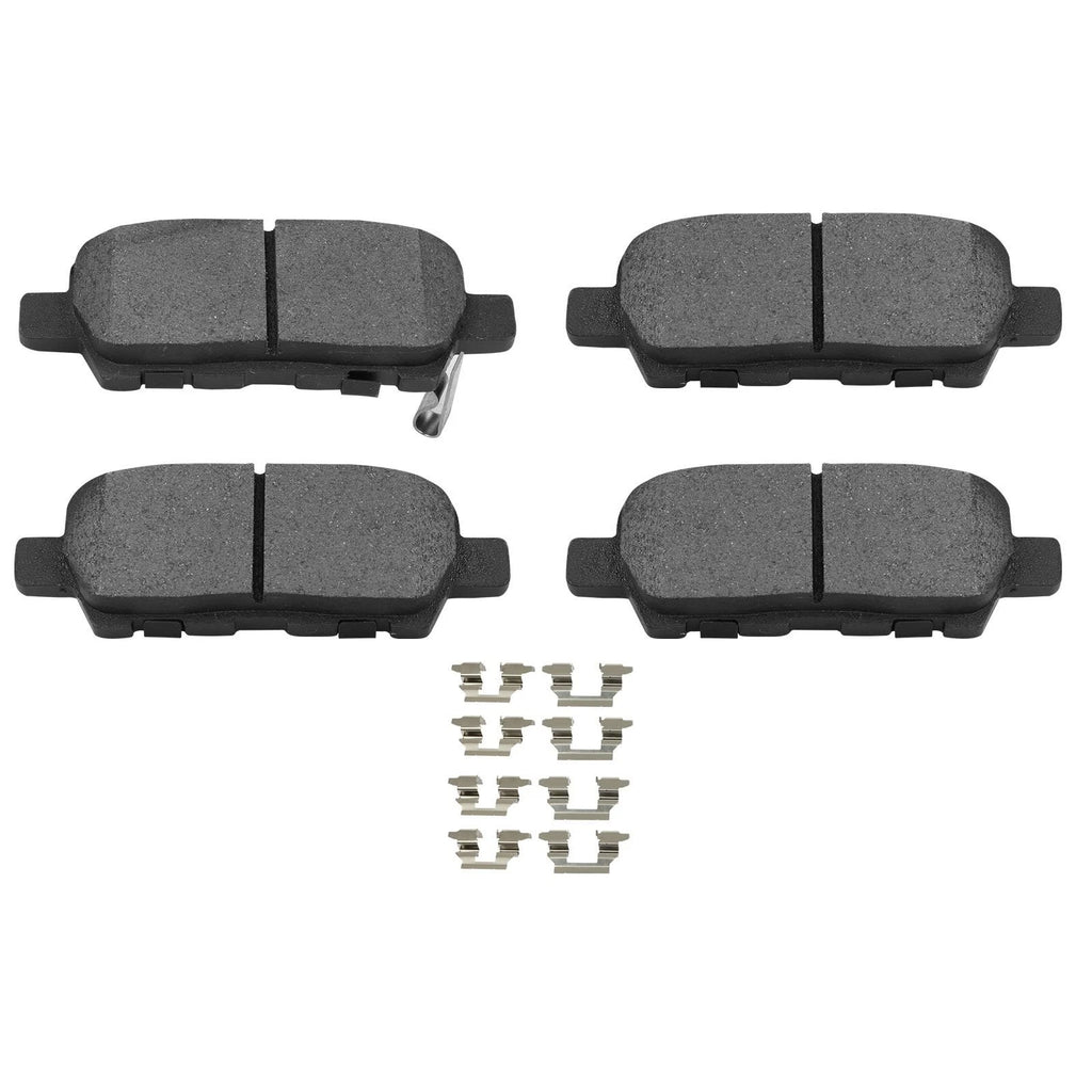 Set of 4 Front & Rear Brake Ceramic Pads for Nissan Rogue (2014–2017)
