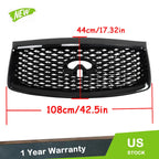 Gloss Black Front Upper Grille for Infiniti QX80 (2018–2021) 623106GW0A