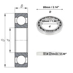 1 Pc Deep Groove Ball Bearing 50x80x10mm for Scooter Skateboard