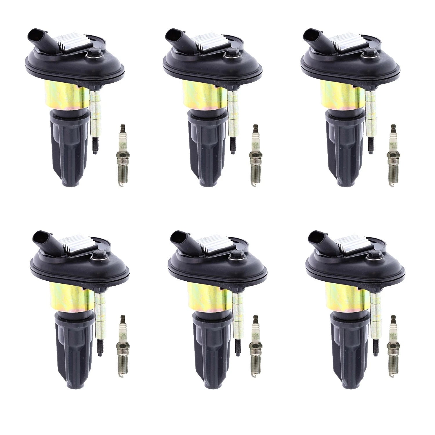 Set of 6 Ignition Coils & NGK Platinum Spark Plug Kit for 9-7x Envoy XL (2005–2009)