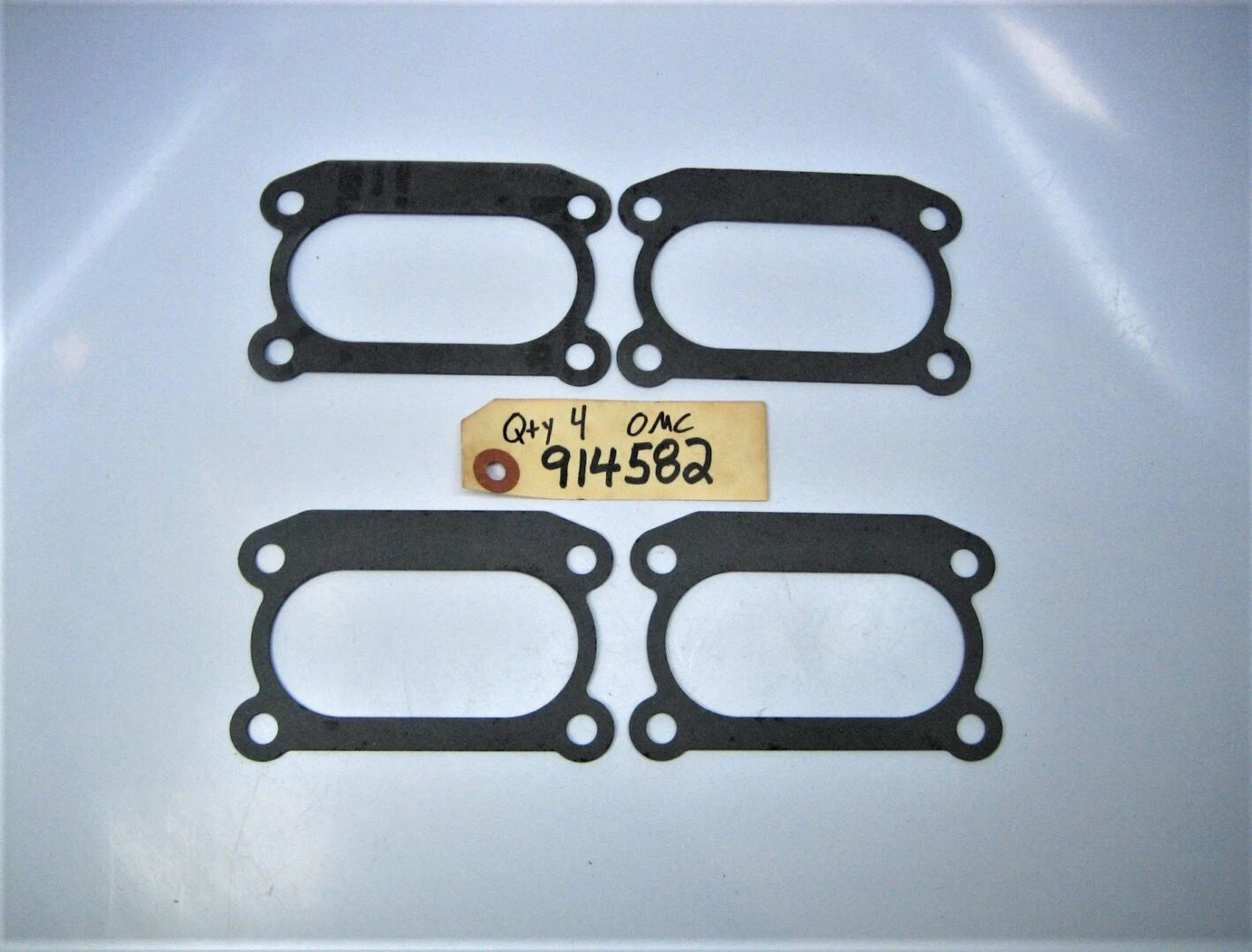Set of 4 OMC 914582 Sterndrive Adaptor to Intake Manifold Gaskets