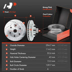 Front Drilled Brake Rotors & Ceramic Pads for Chevy Express 2500 (2003-2023)