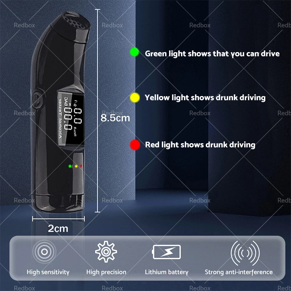 Breathalyzer Portable Digital Alcohol Tester with LCD Display