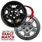16 Inch Wheel Skins Gloss Black Replacement for Jeep Patriot (2007–2017)