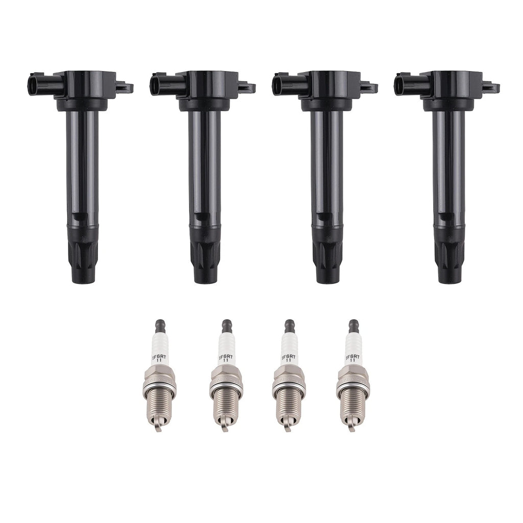 4X Ignition Coil + Spark Plug for Mitsubishi Lancer 2.0L (2011–2017) UF589 DIFR6C11
