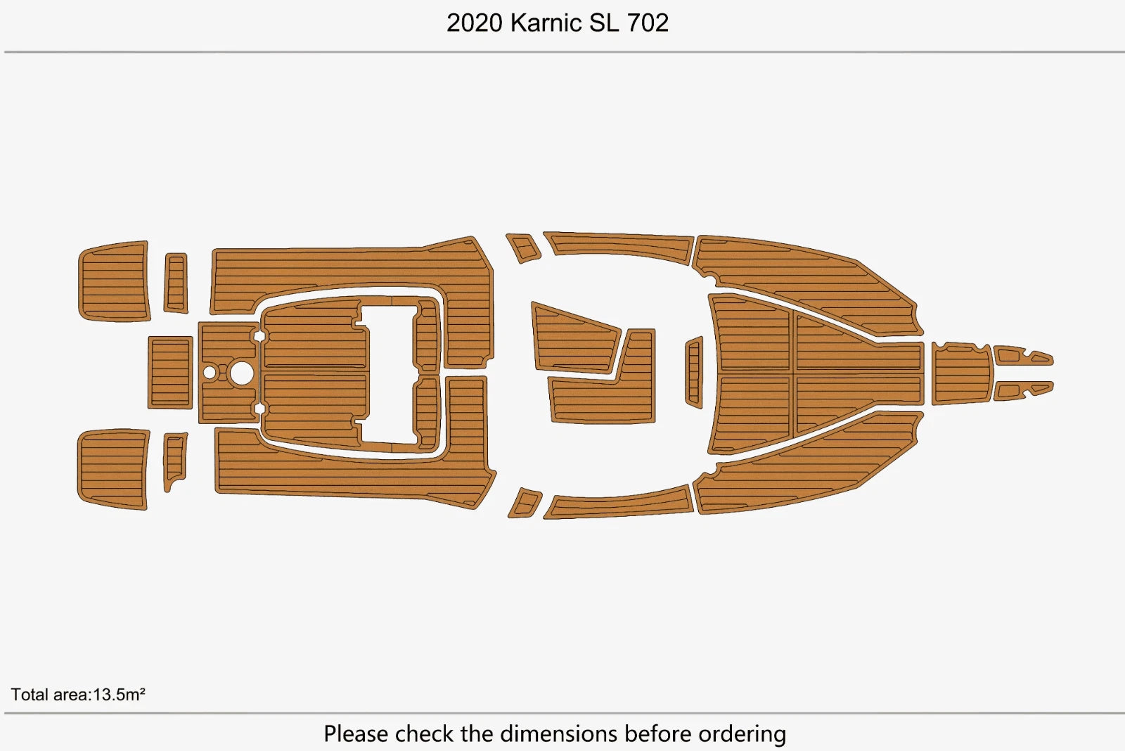 EVA Foam Teak Deck Flooring Pads for Karnic SL 702 (2020)