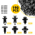 190 PCS Car Retainer Clips Kit for Universal Vehicles (All Years)