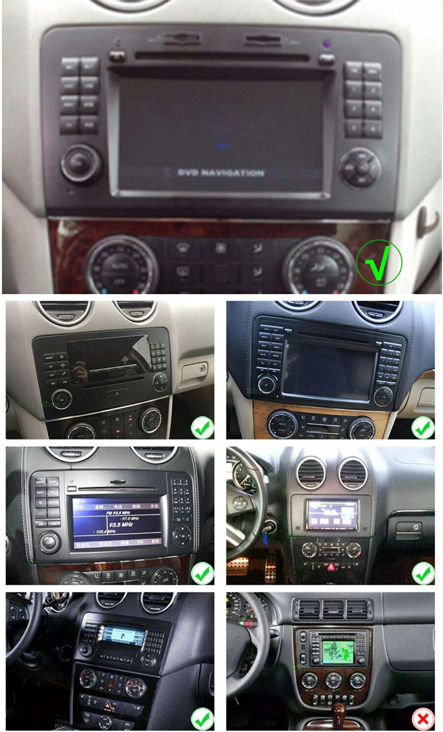 9" Android Stereo Radio GPS FM for Mercedes M-Class GL-Class (2006-2011)
