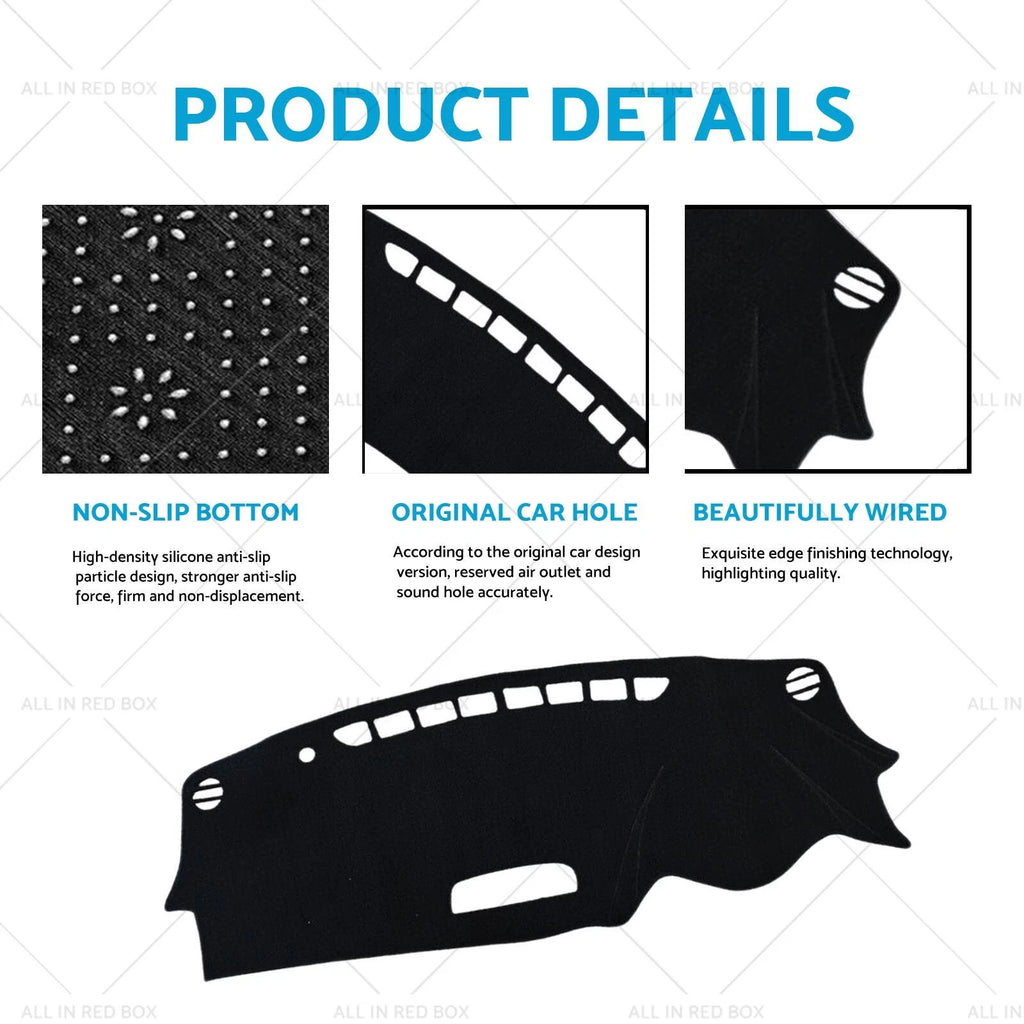 Non-Slip Dash Mat for Mazda CX-3 DK (2015–2023) - Black Polyester