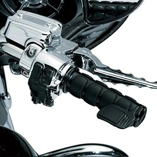Black Motorcycle Hand Grips for Touring Bagger (25.4mm Inner Diameter)