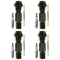 Set of 4 NGK Ruthenium HX Spark Plugs & Coil Boots for Mazda 3/6 (2004–2023)