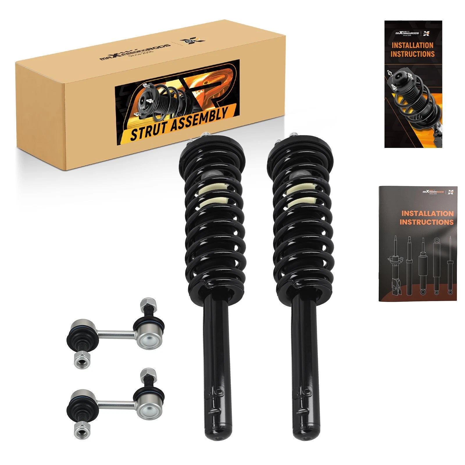 Front Struts Coil Spring Assembly & Sway Bar Links for Honda Accord (2003–2007)