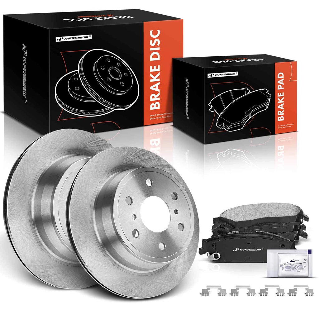 Rear Disc Brake Rotors & Ceramic Pads for Chevy Silverado 1500 (2007–2013)