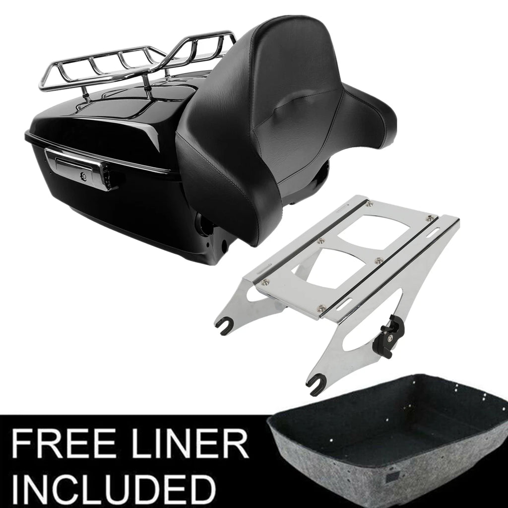 Trunk Mount Rack Backrest Pad for Harley Touring Road Glide King (2014–2023)