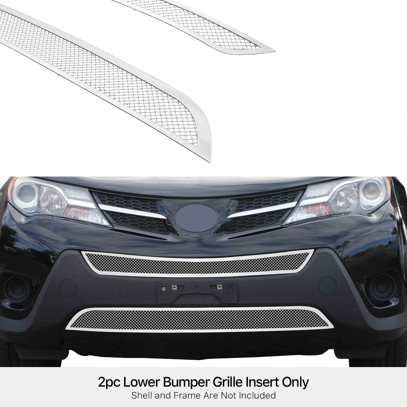 Stainless Steel Chrome Mesh Grille Insert for Toyota RAV4 (2013-2015)