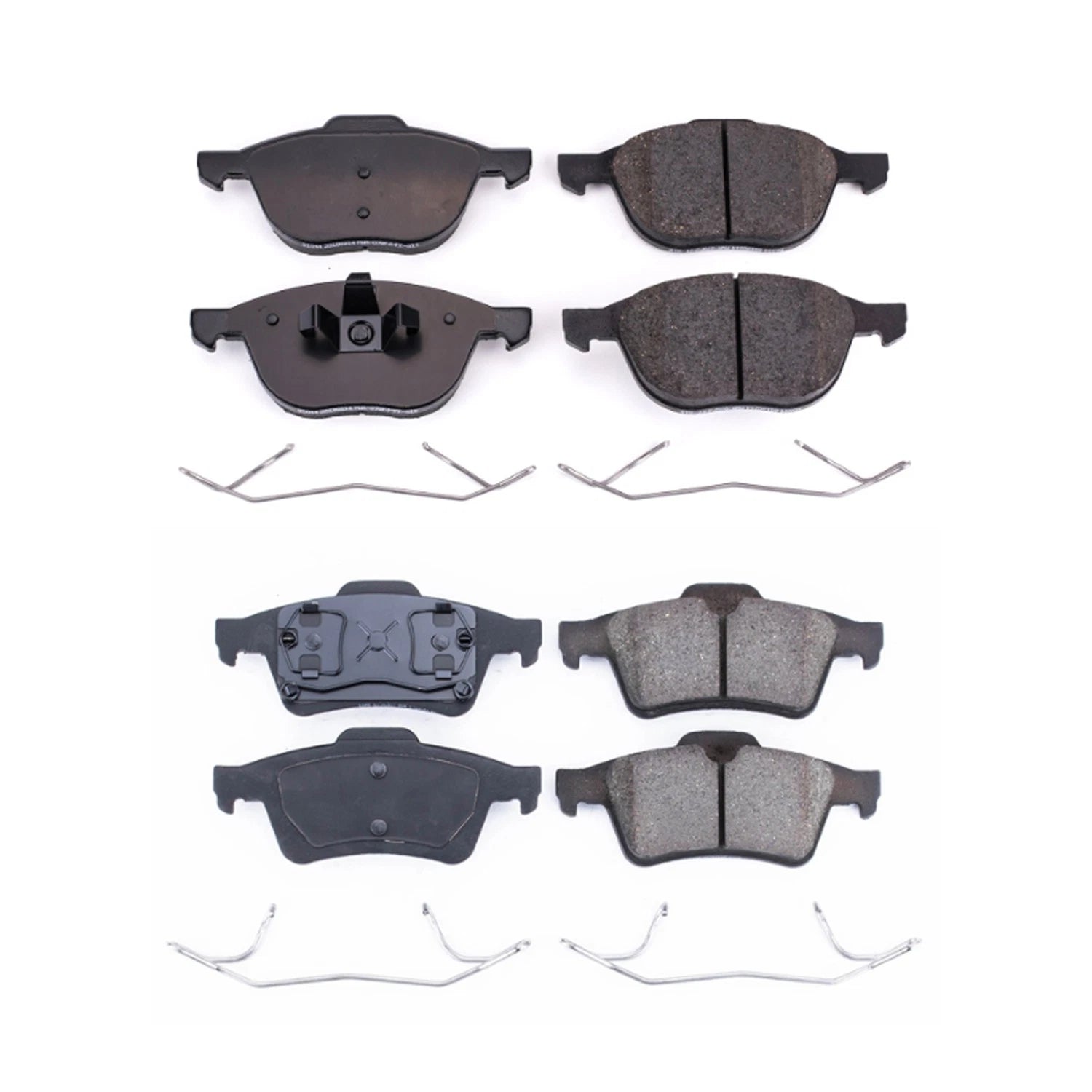 PowerStop Front & Rear Carbon Fiber Ceramic Brake Pads Kit for Volvo S40 V50 (2004–2011)
