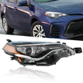 Headlight for Toyota Corolla (2017–2019) Right Side Black Clear