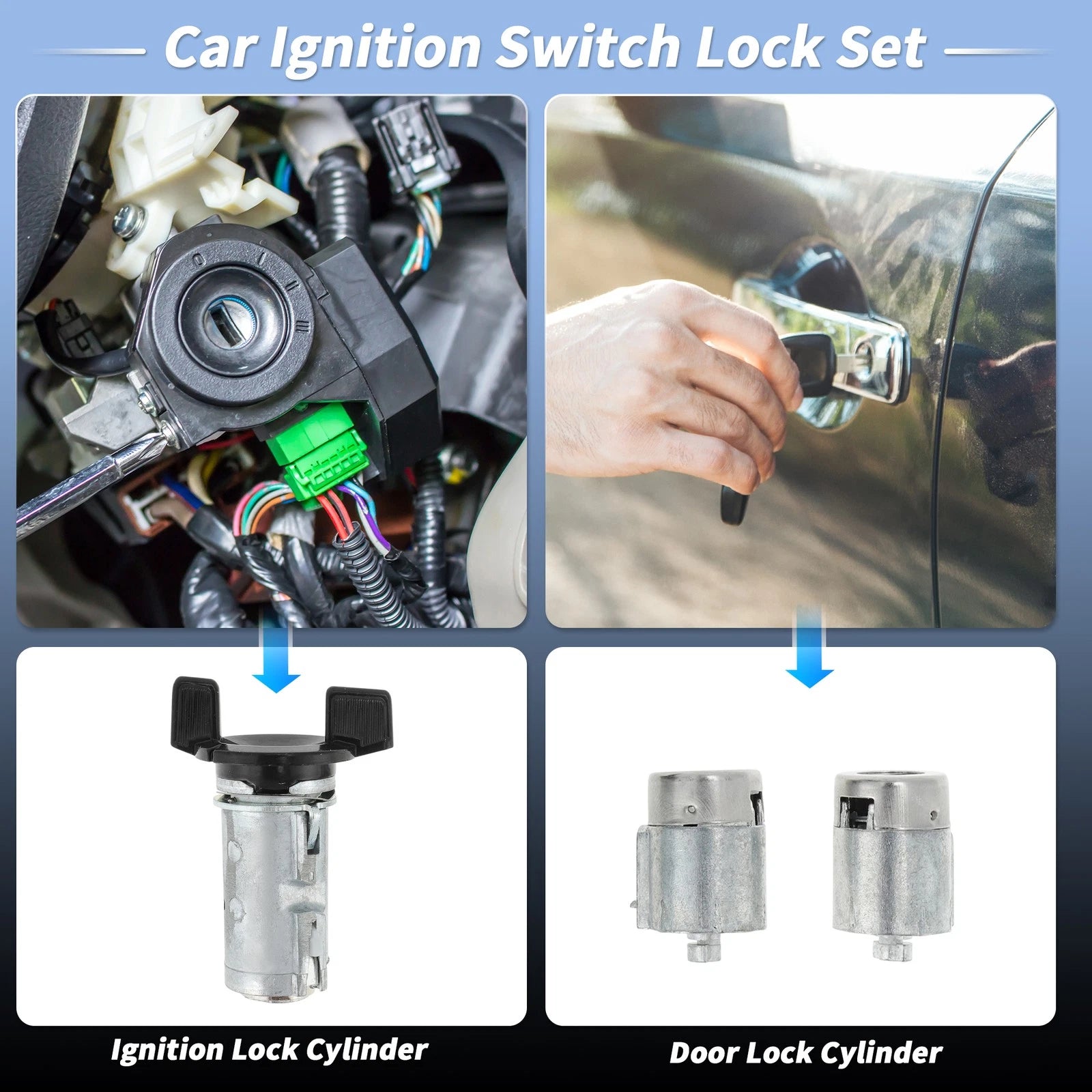 Ignition Lock Cylinder and Door Lock for Chevrolet Camaro (No. 924791/12300443)