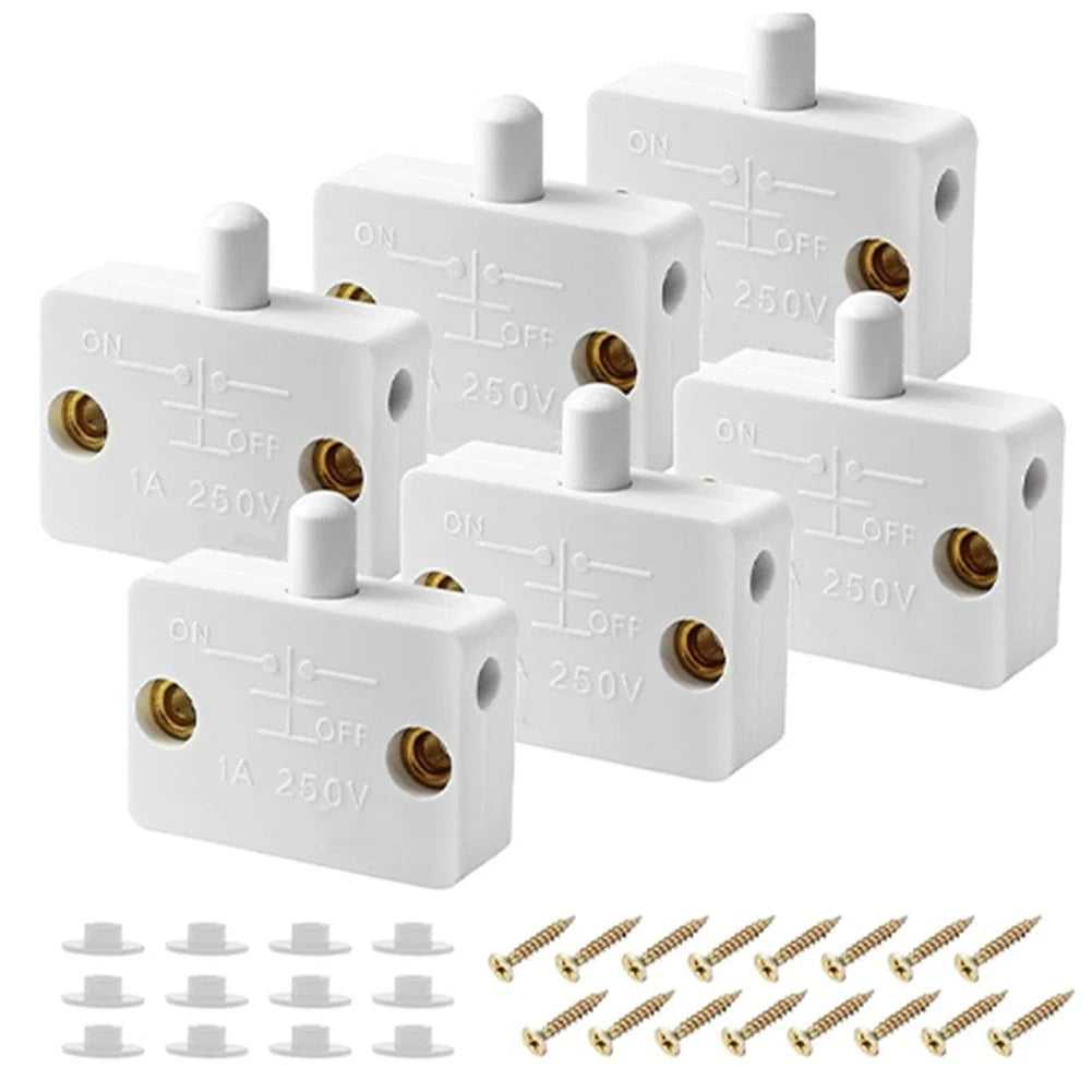 Set of 6 Closet Light Control Switches with Screws