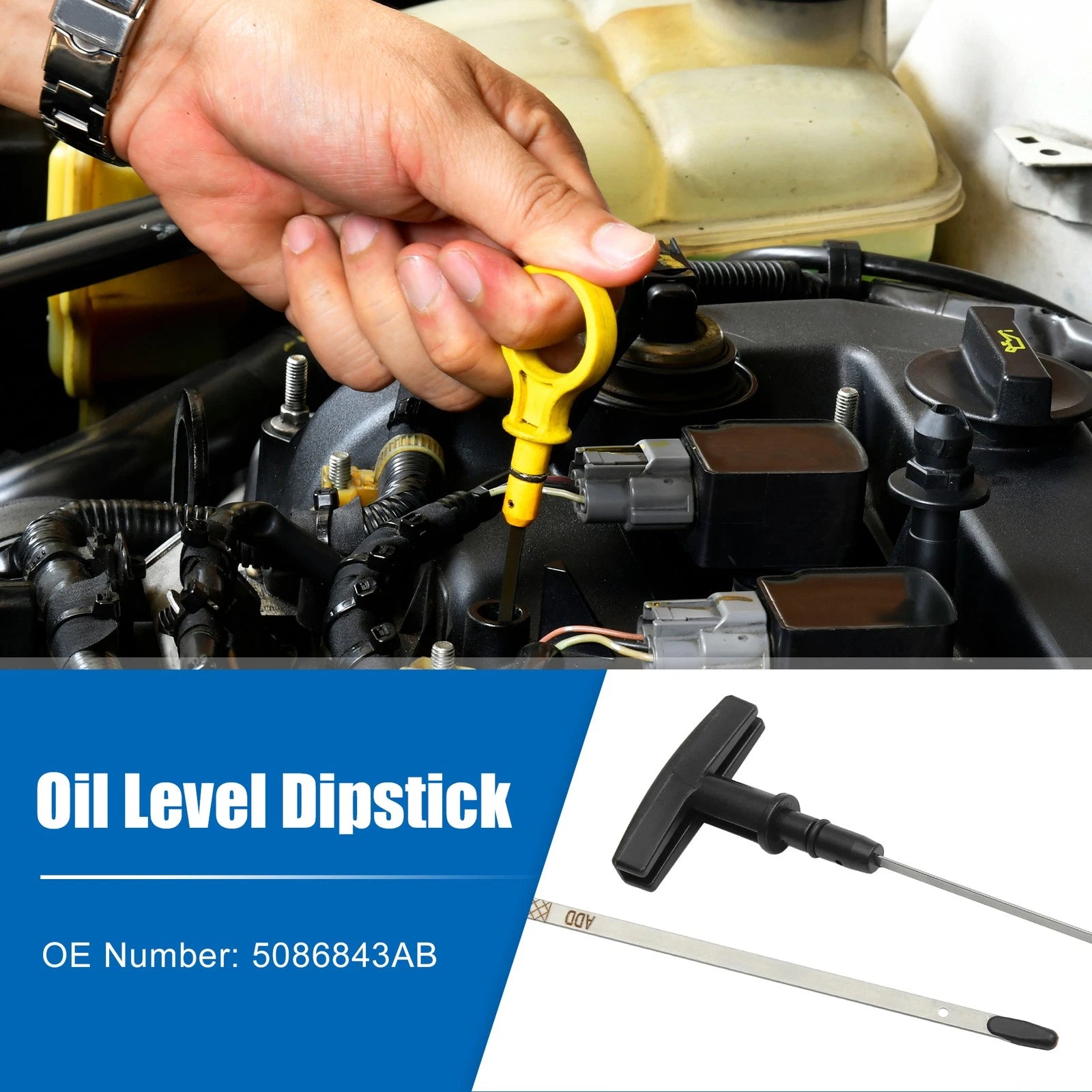 Engine Oil Dipstick for Dodge Ram 2500 Laramie SLT ST 5.9L (No. 5086843AB)
