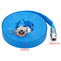 1-1/4" x 100' Pool Backwash Hose for Heavy Duty Use - Reinforced Blue PVC