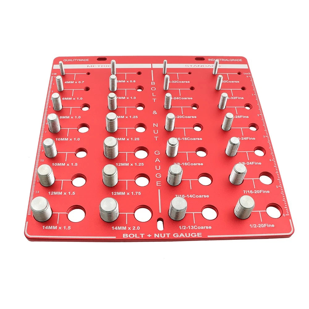 28 Nut and Bolt Thread Checker for Metric and Standard Specifications
