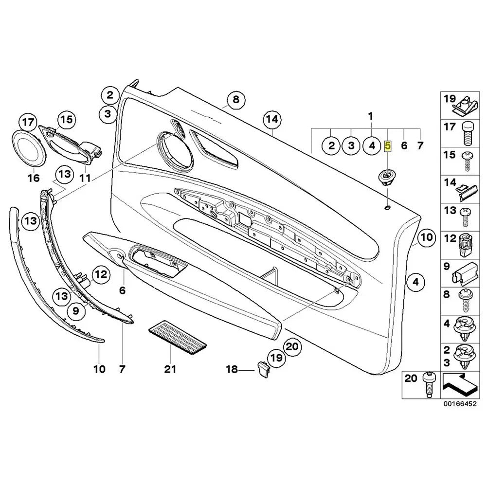 Door Lock Trim Right Pin