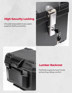 45L Motorcycle Top Box Rear Storage for Scooter - Waterproof Silver