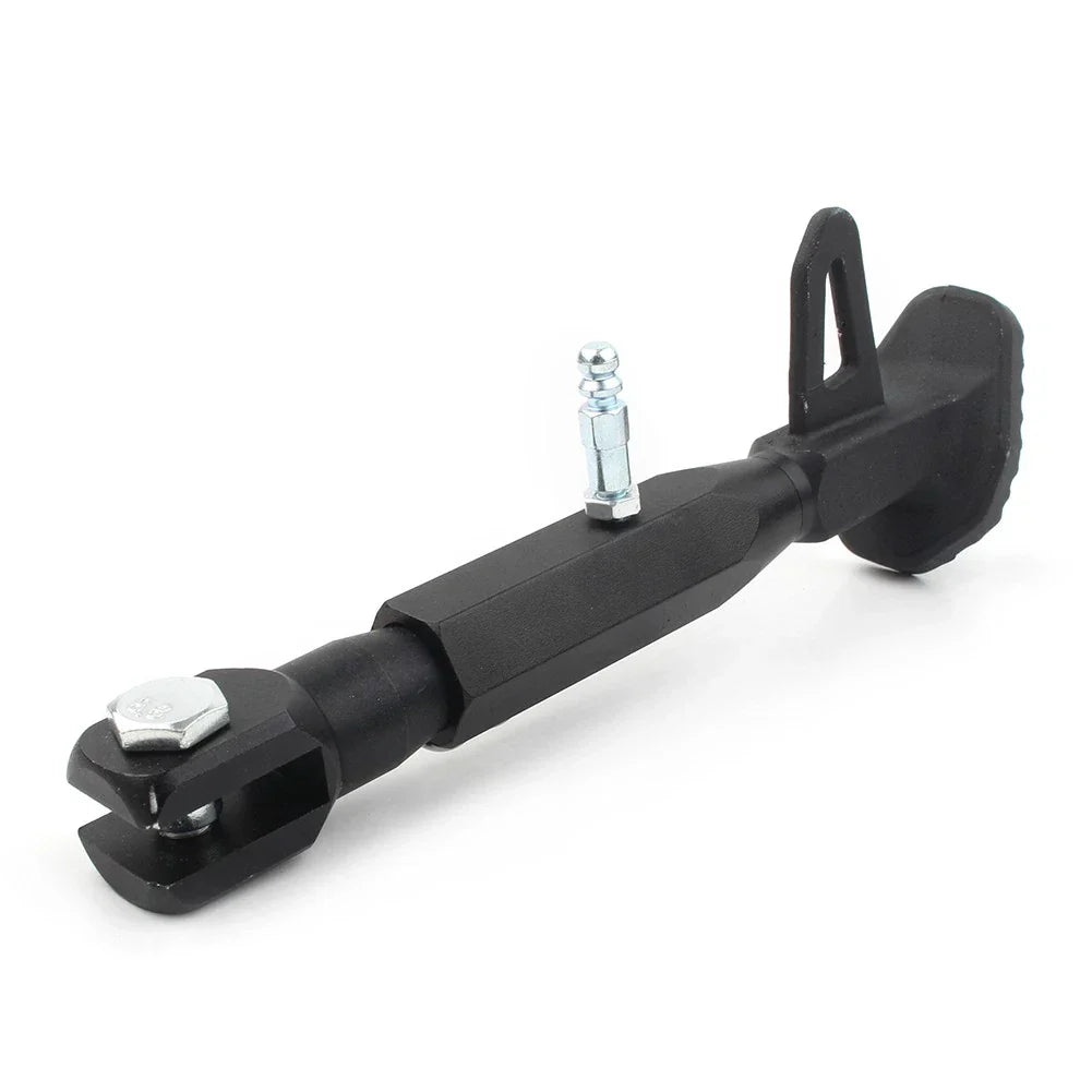 Adjustable Kickstand Foot Side Stand for Universal Motorcycle - Black