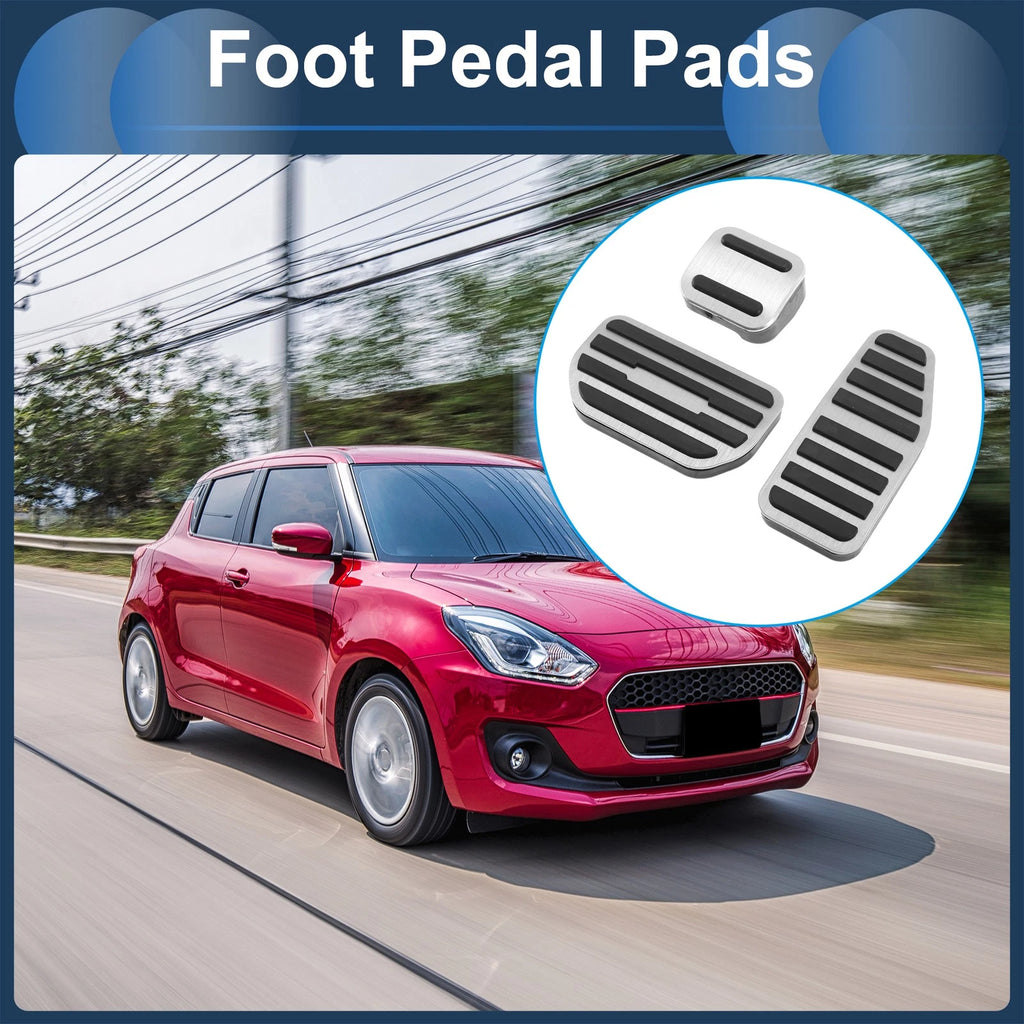 Automatic Foot Accelerator Pedal Covers for Suzuki Swift (No Mark, Silver Tone)