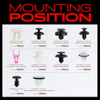 Rocker Panel Wheel Opening Molding Retainer Clip Kit for Toyota (300Pcs  )