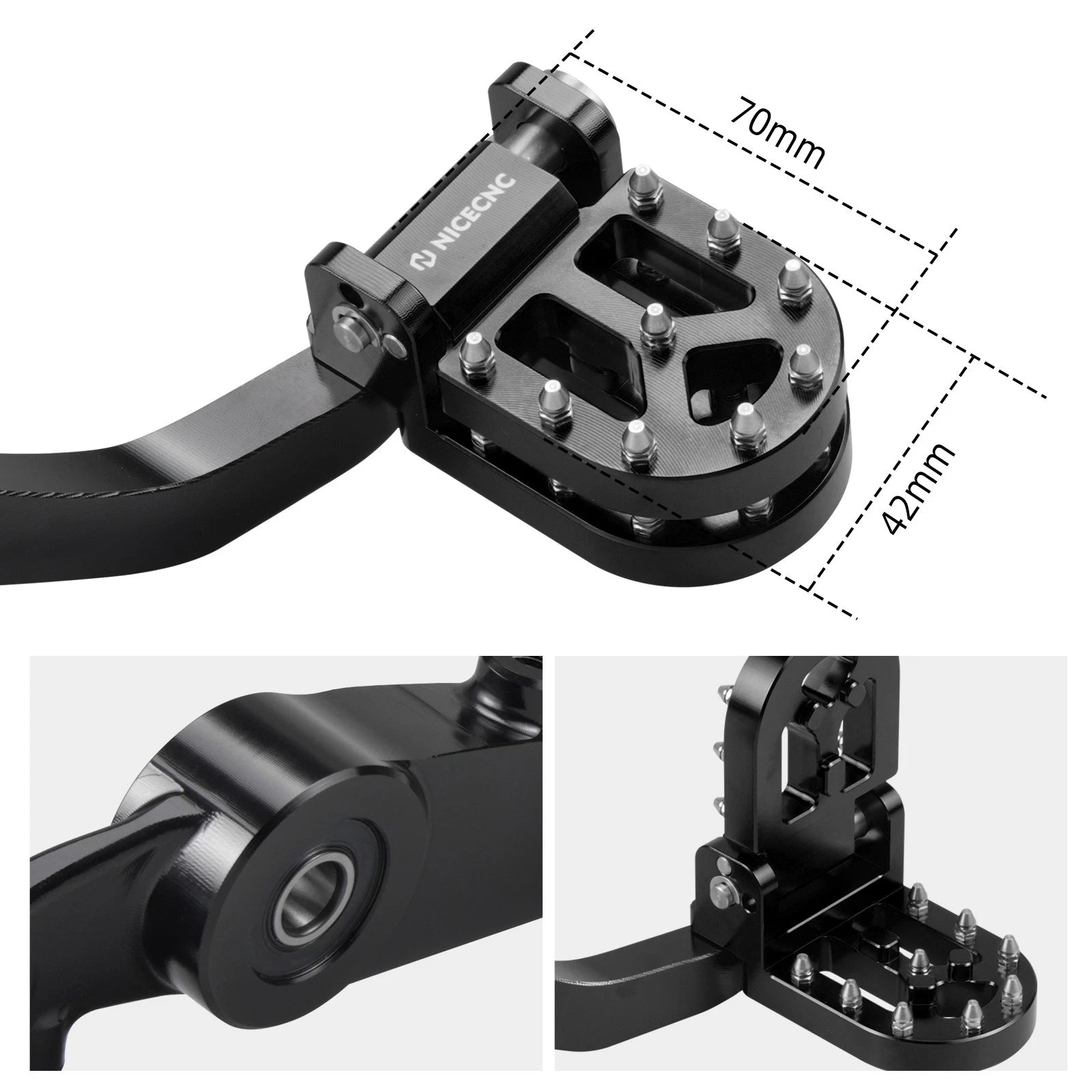 Rear Foot Brake Pedal Lever Tip for Husqvarna 901 Norden 901 890 SMT (2023–2025)