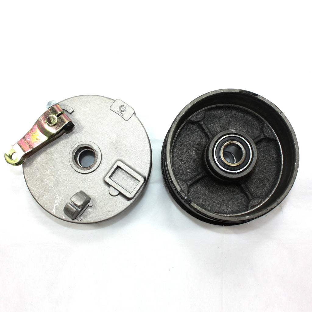Left Drum Brake Housing Wheel Hub + Shoes for 200cc 250cc Quad ATV (2000–2023)