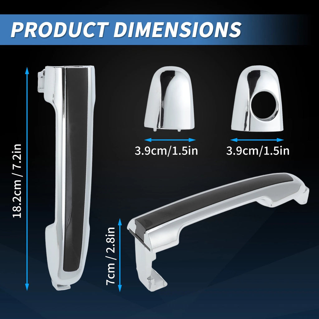 4Pcs Exterior Door Handle Set for Hyundai Sonata (2005–2010) 826523K010/826523K030