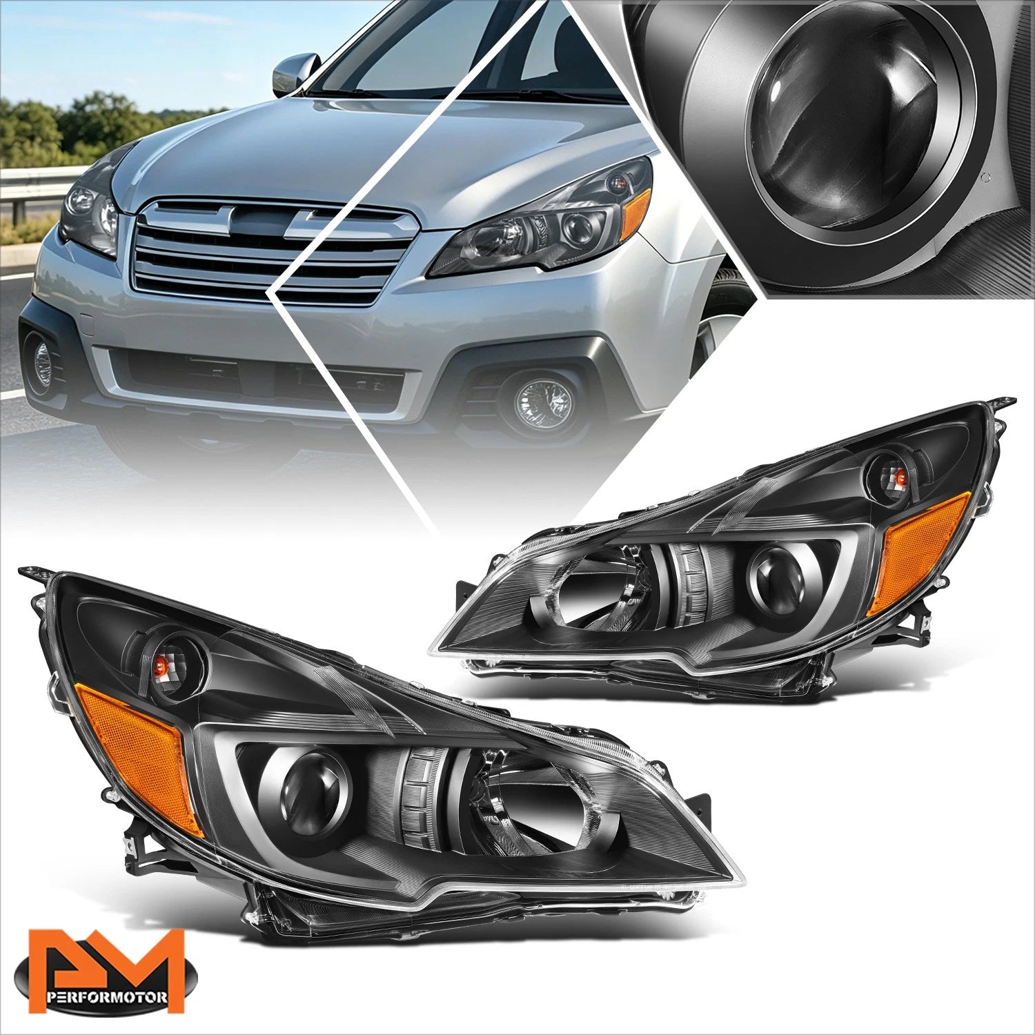 Set of 2 Carbon Fiber Housing Headlights for Chevy Avalanche Silverado (2003–2007)
