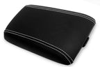 Leather Console Lid Armrest Cover for Pontiac GTO (2004–2006) Black White Stitch