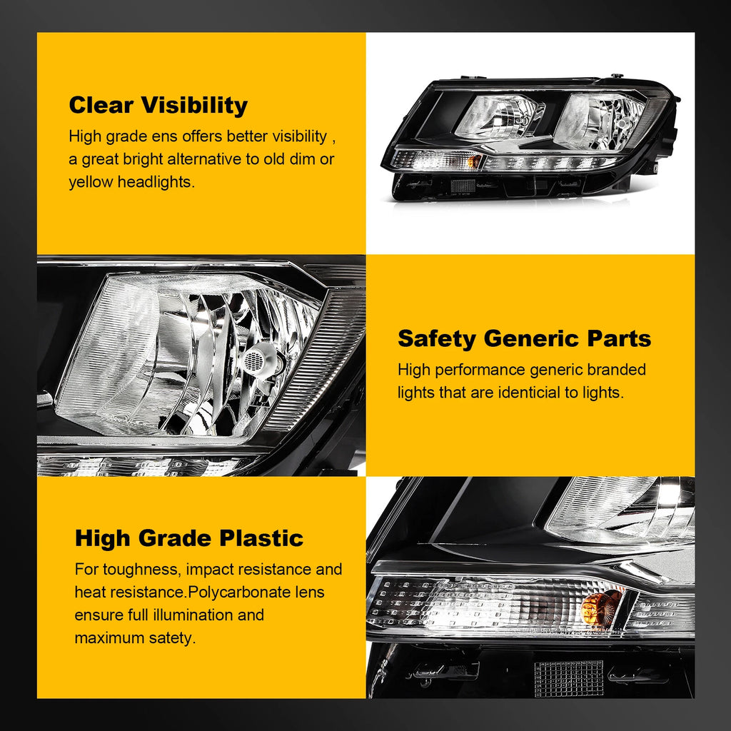 Left Side LED Headlight with Bulb for Volkswagen Tiguan (2018–2021)