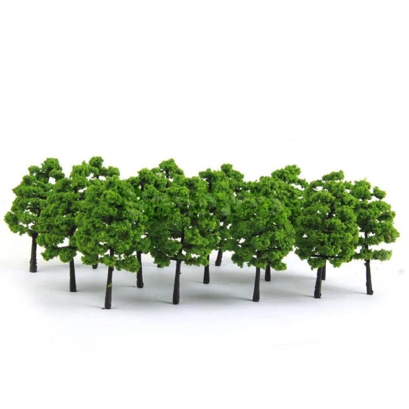 20pcs Model Trees for Miniature Scenery (1:100 Scale, 70mm)