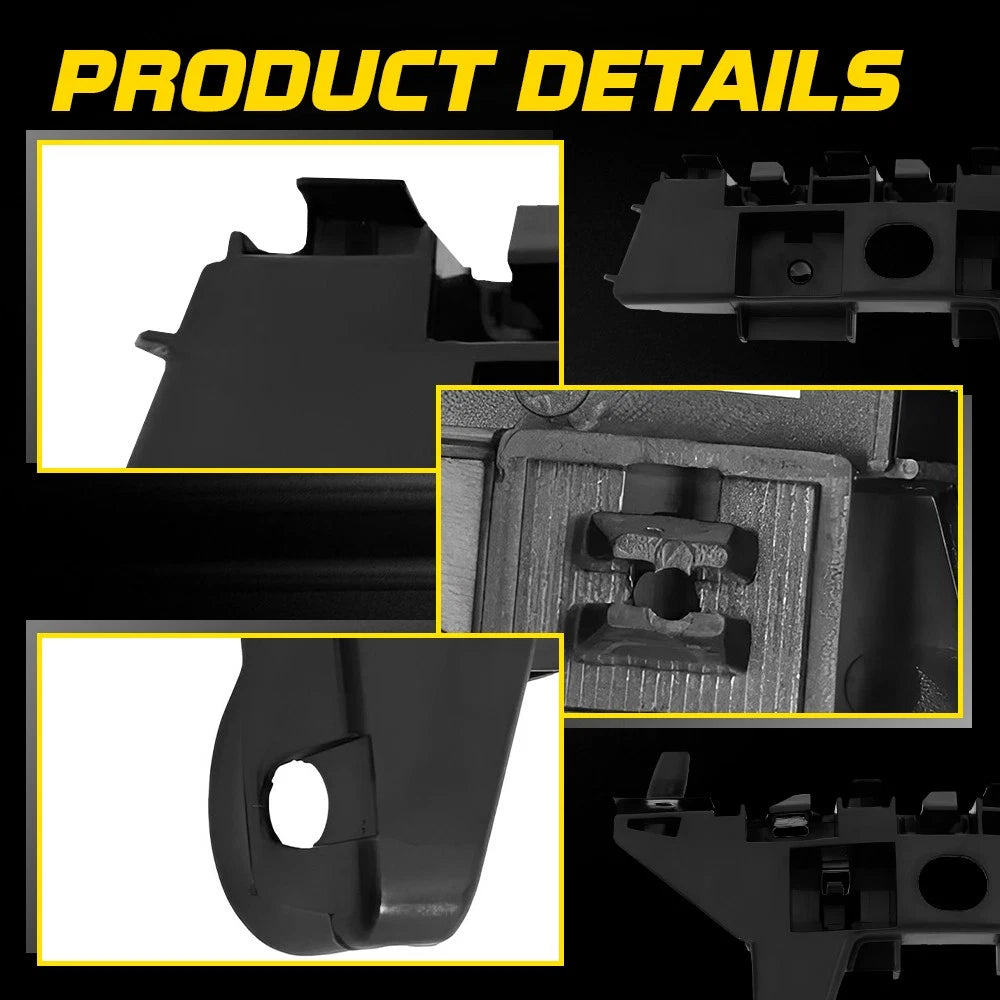 2X Front Bumper Spacer Bracket for Honda Civic (2022–2023) Black