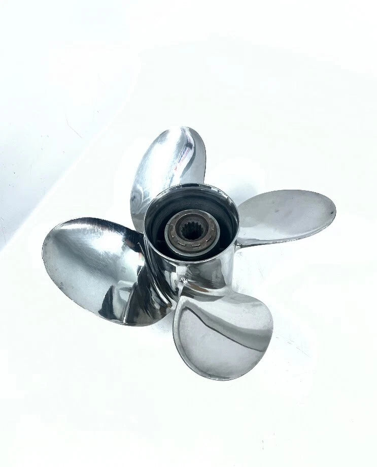 Set of 4 Stainless Steel Propellers M13 1/4 x 15 LH for Honda Marine