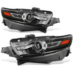 Projector Headlights for Ford Taurus (2013–2019) OE Style Black Housing Amber