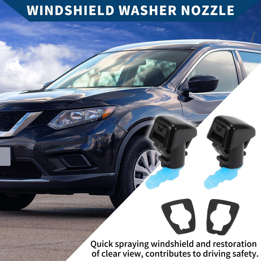 2X Front Windshield Washer Nozzles for Ford F-450 Super Duty (2011–2016)