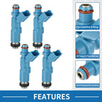 Set of 4 Fuel Injectors No.23250-29015 for Toyota Yaris Vitz (1999–2005)