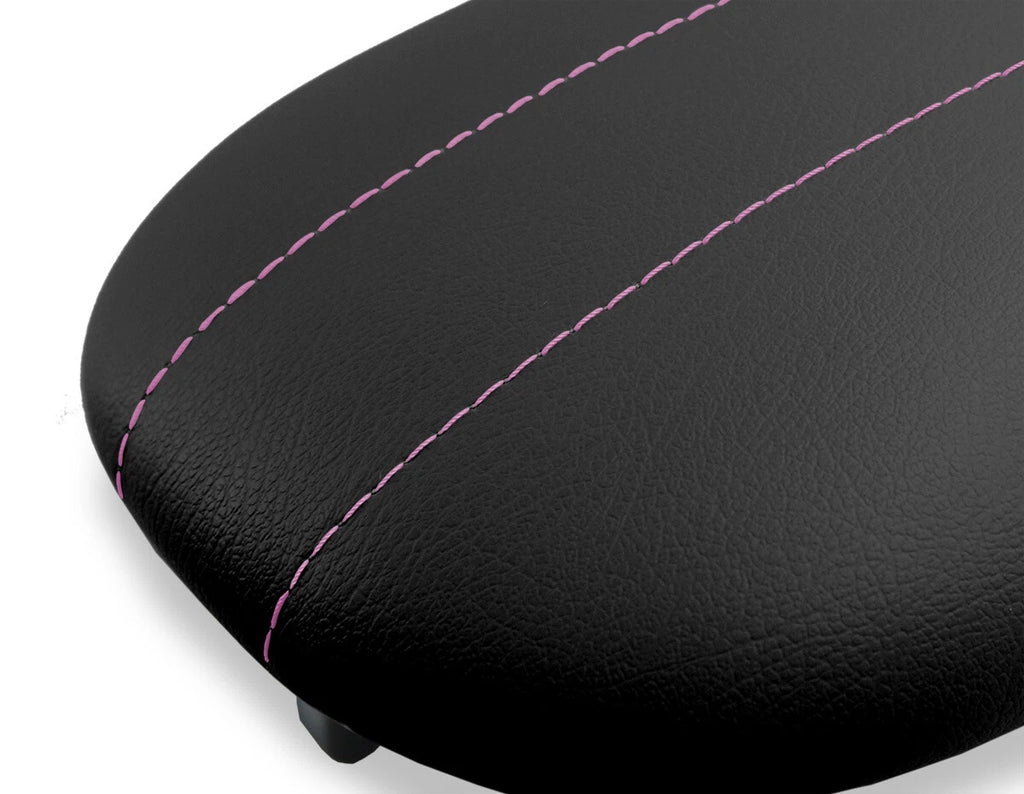 Leather Console Lid Armrest Cover for Ford Expedition (1997–2002) Pink Stitch