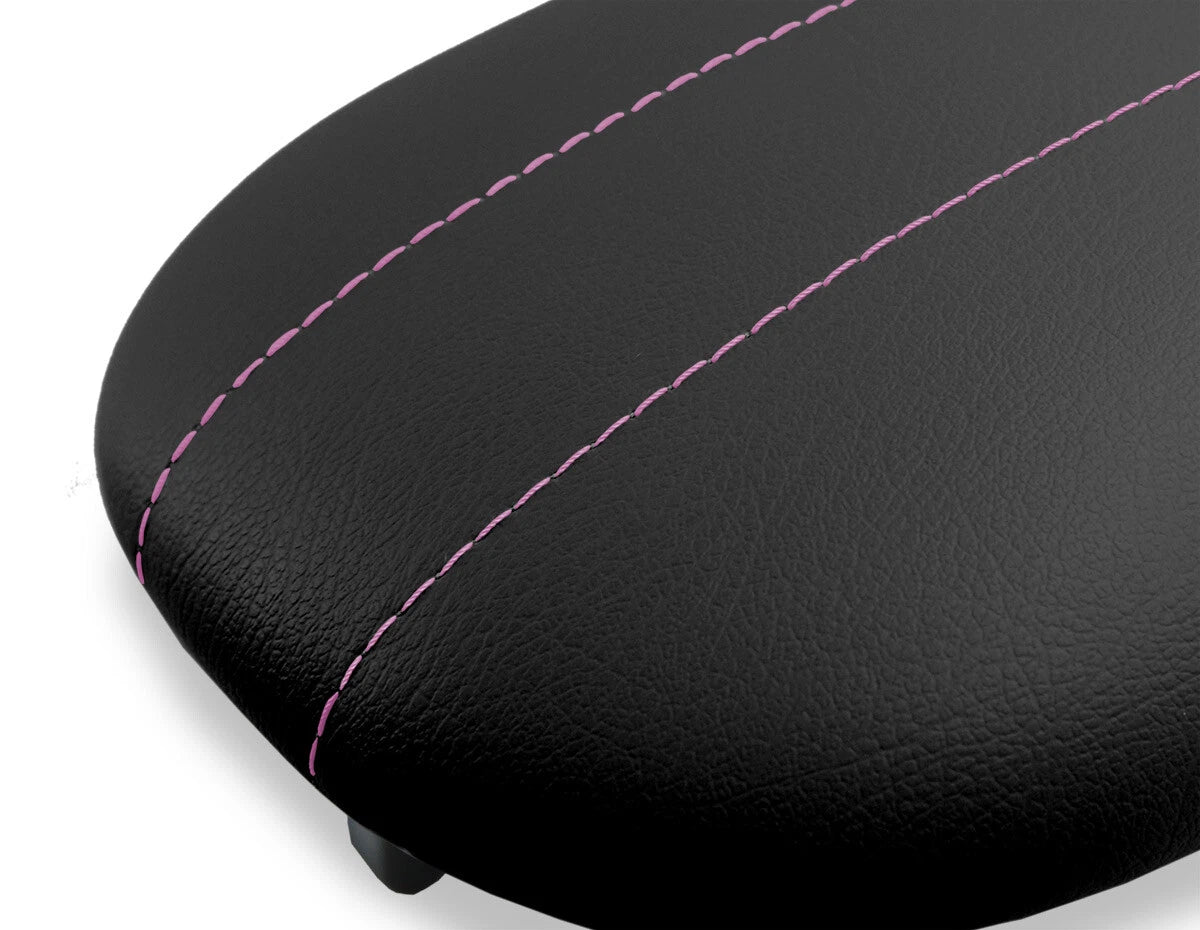 Leather Console Lid Armrest Cover for Ford Expedition (1997–2002) Pink Stitch